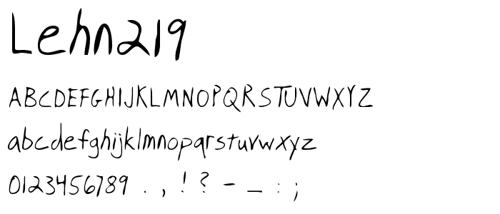 LEHN219 font