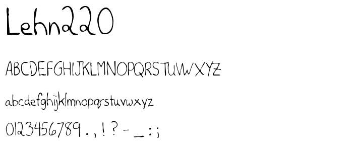 LEHN220 font