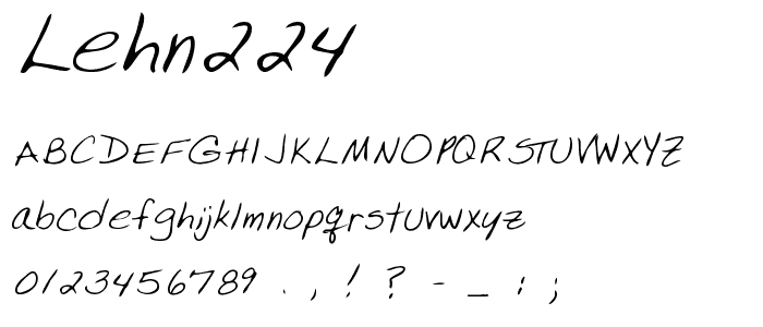 LEHN224 font