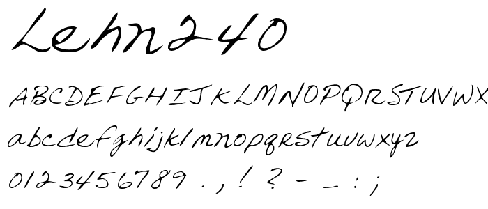 LEHN240 font