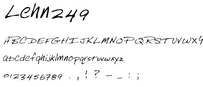 LEHN249 font