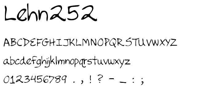 LEHN252 font