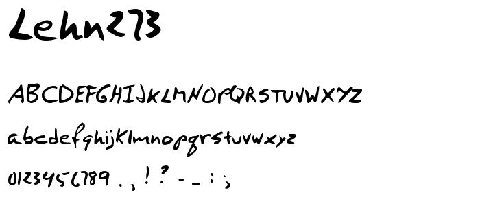 LEHN273 font