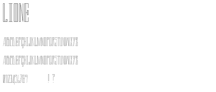 LIONE font