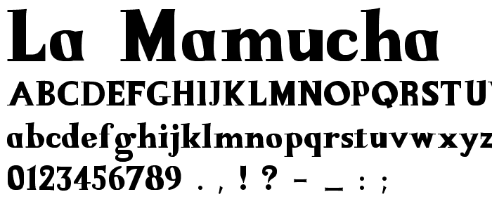 La Mamucha font