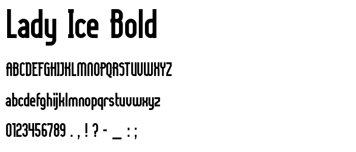 Lady Ice Bold font