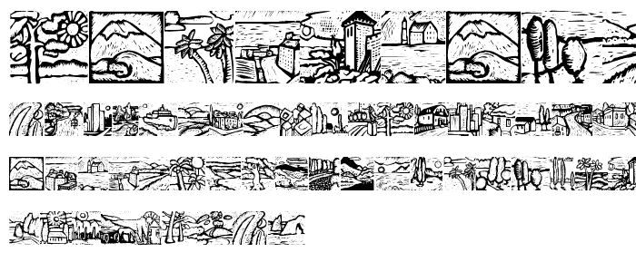 Landscapes font