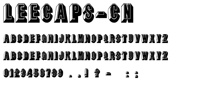 LeeCaps Cn font