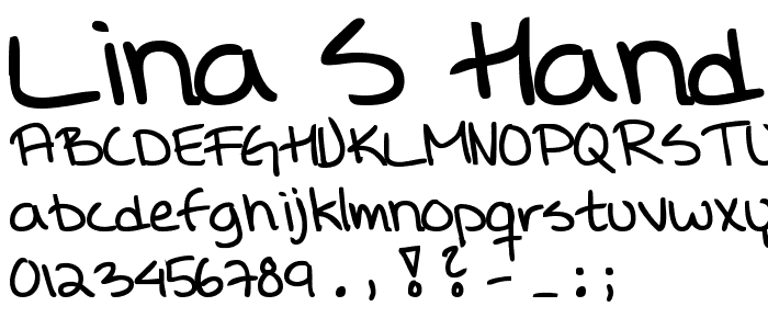 Lina_s Hand bold font