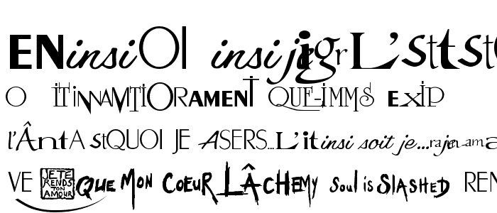 LogosMyleneFarmerRegular font