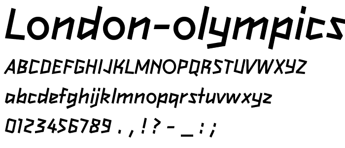 London Olympics 2012 font