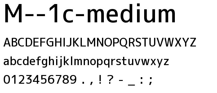 M 1c medium font