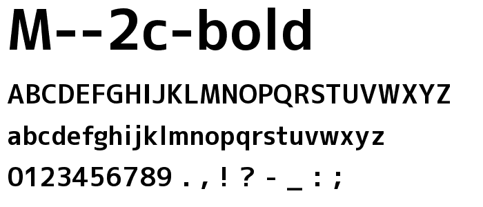 M 2c bold font