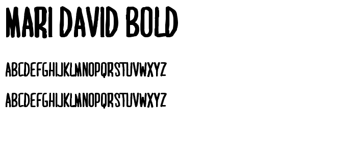 MARI_DAVID BOLD font