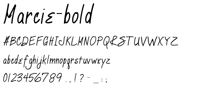 Marcie Bold font