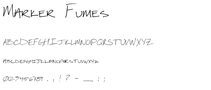 Marker Fumes font