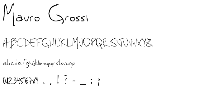 Mauro Grossi font