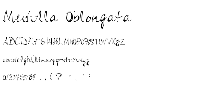 Medulla Oblongata font