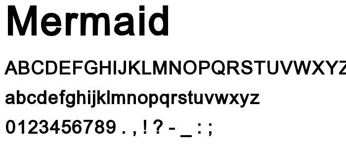 Mermaid font