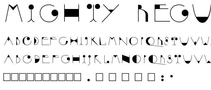 Mighty Regular font