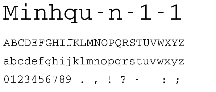 MinhQu n 1 1 font