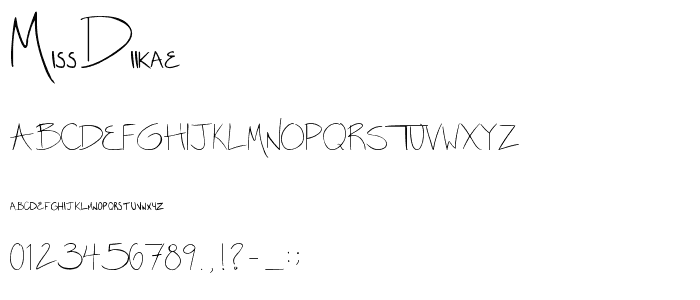 Miss Diikae font