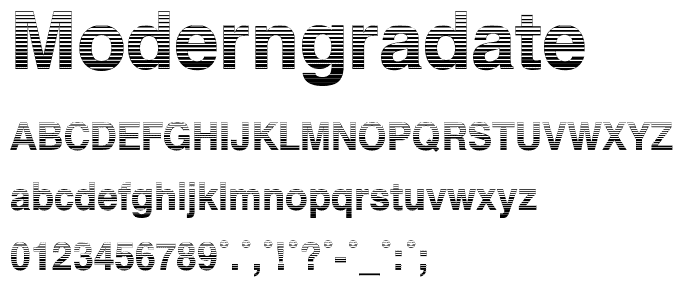 ModernGradate font