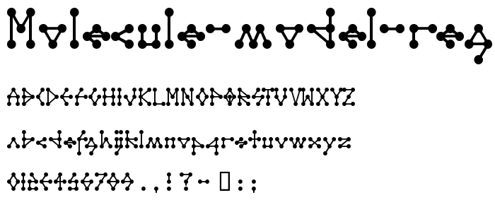 Molecule model Regular E  font