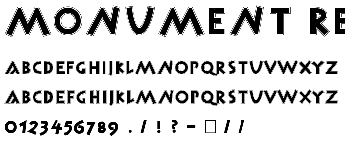 Monument Regular font