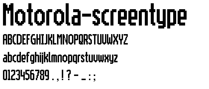 Motorola ScreenType font