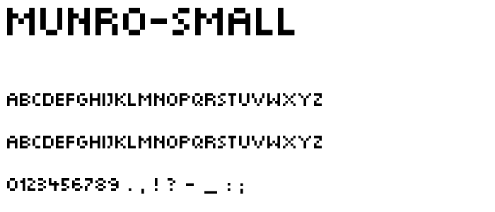 Munro Small font