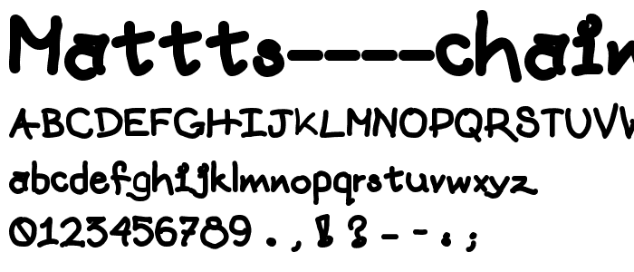 mattts  chain font