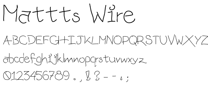 mattts  wire font