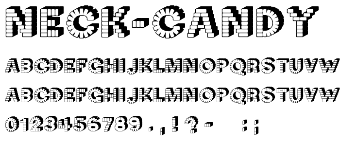 Neck Candy font