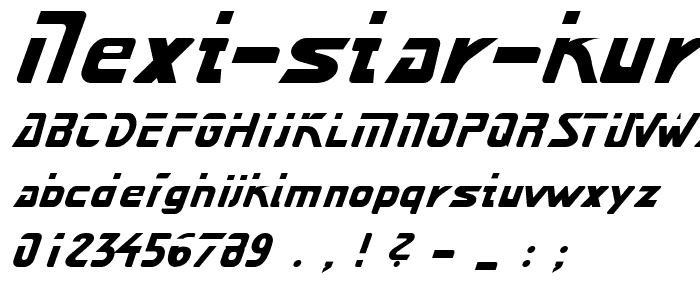 Next Star Kursiv font