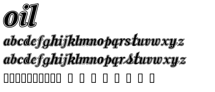 oil font