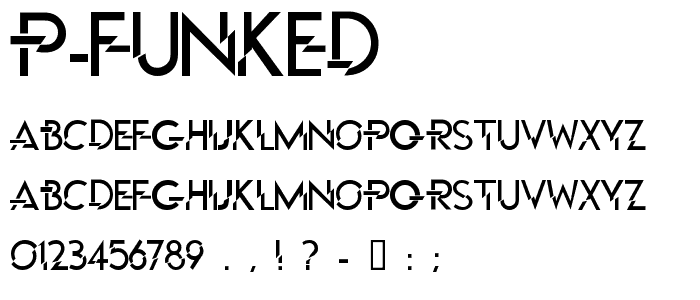 P Funked font