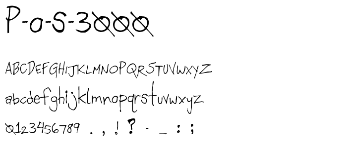 P O S 3000 font