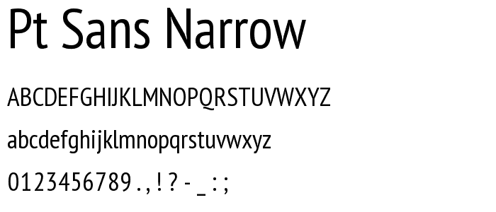 PT Sans Narrow font