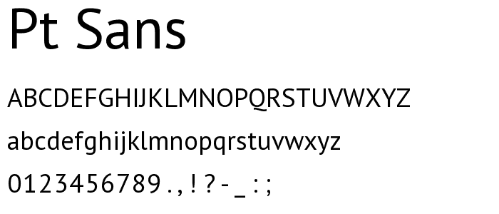 PT Sans font