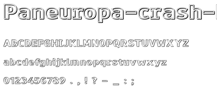Paneuropa Crash barrier Black font