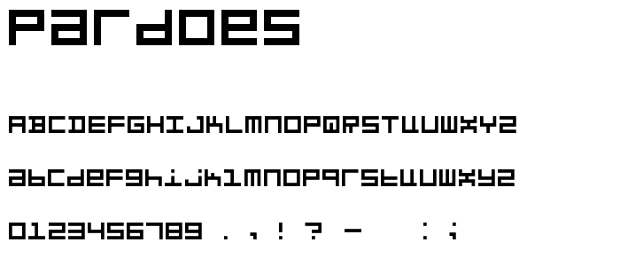 Pardoes font