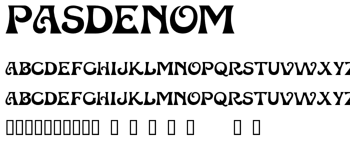 Pasdenom font