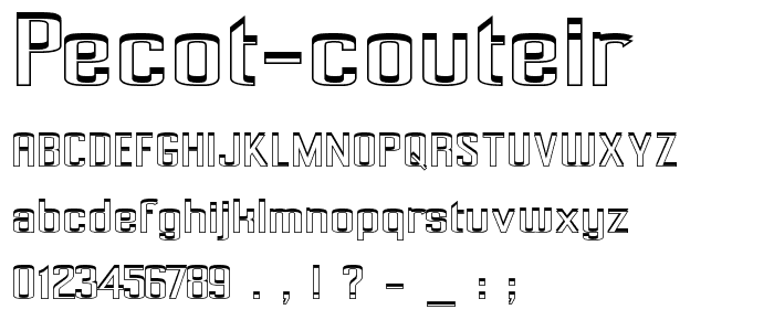 Pecot Couteir font