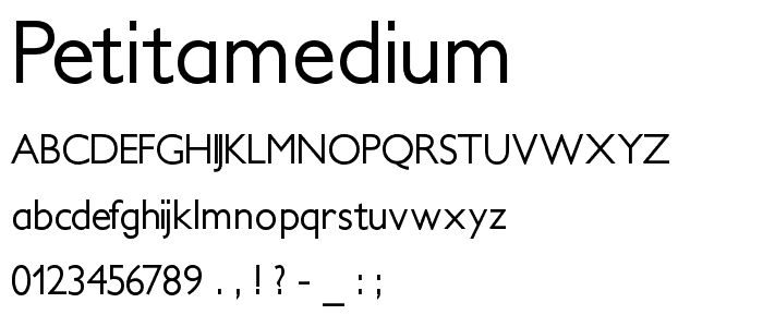 PetitaMedium font