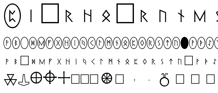 Pi Rho Runestones font