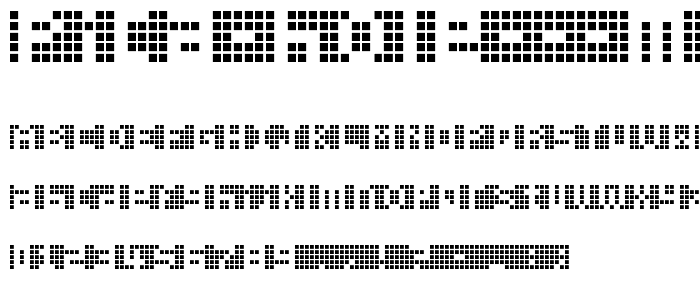 Pica Hole  MRST font