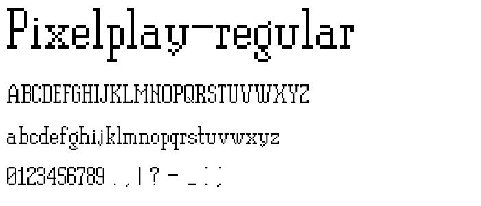 PixelPlay Regular font