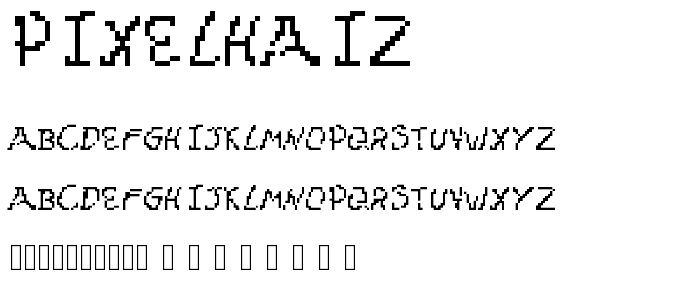 Pixelhaiz font
