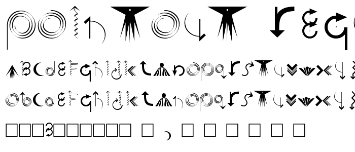Pointout Regular font